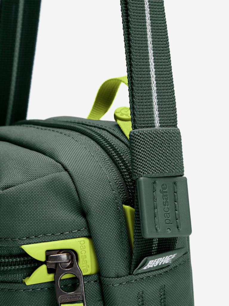 Сумка антивор Pacsafe GO Micro Crossbody, зеленый, 1,5 л.