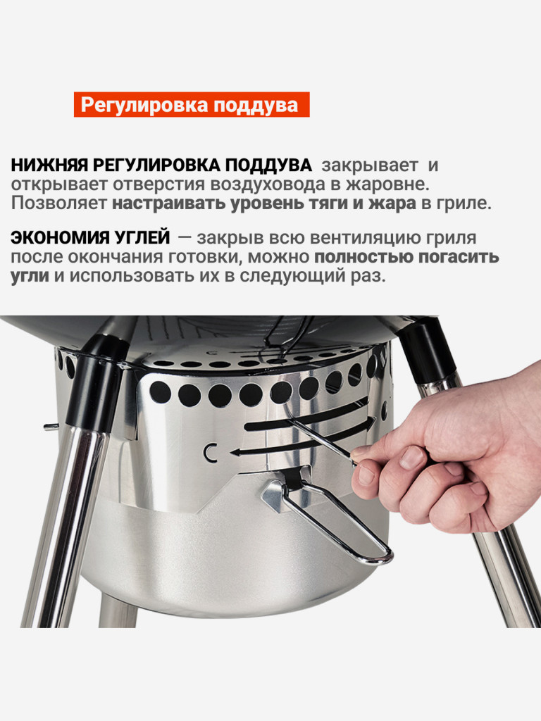 Угольный гриль барбекю Go Garden Premium 46