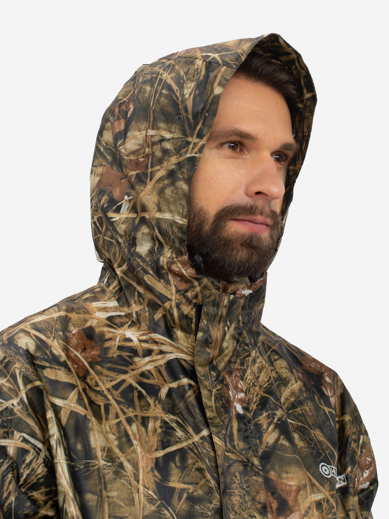 Костюм-дождевик мужской Huntsman ВВЗ Склон-2 для рыбалки и охоты, ткань таффета 3000 мм вод.ст.