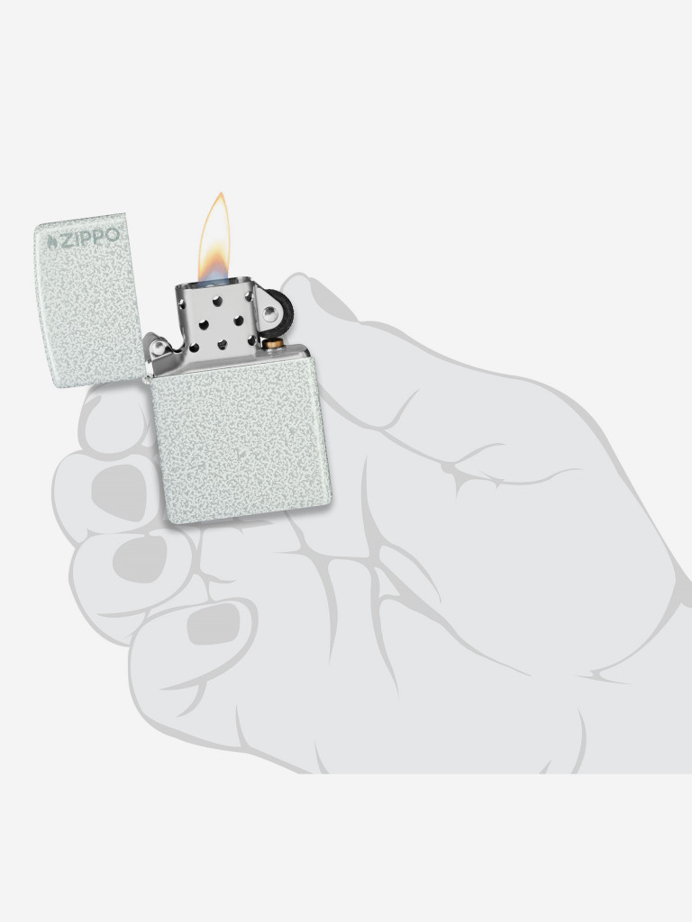 Зажигалка бензиновая ZIPPO 46020ZL Classic Logo Glacier