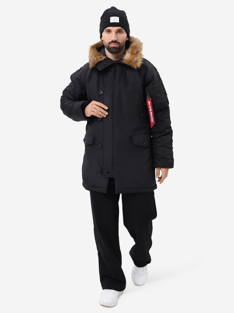 Парка зимняя мужская N-3B Logo Oxford Alpha Industries