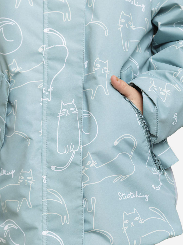 Парка для девочки batik Франческа принт ветивер