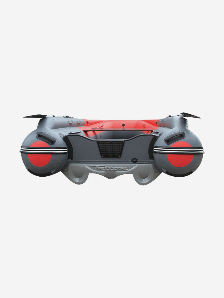 Лодка Reef Triton (Риф Тритон) 425 S-Max с интегрированным фальшбортом, серо-красная