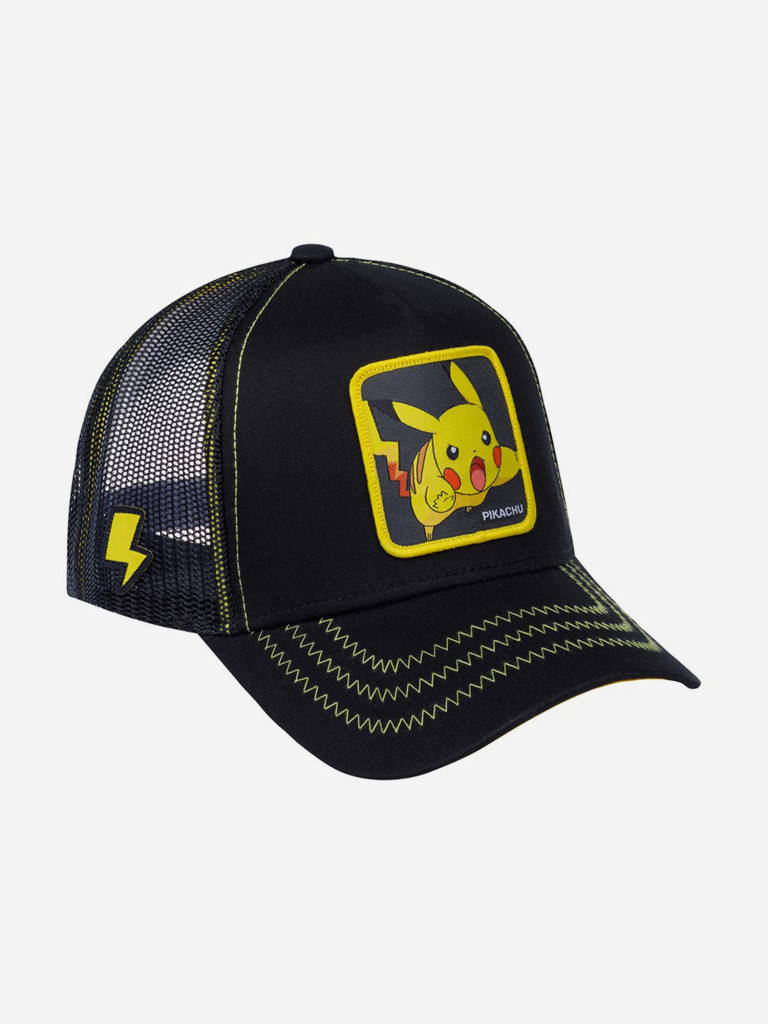 Бейсболка с сеточкой CAPSLAB CL/PKM2/1/PIK7 Pokemon Pikachu (черный)