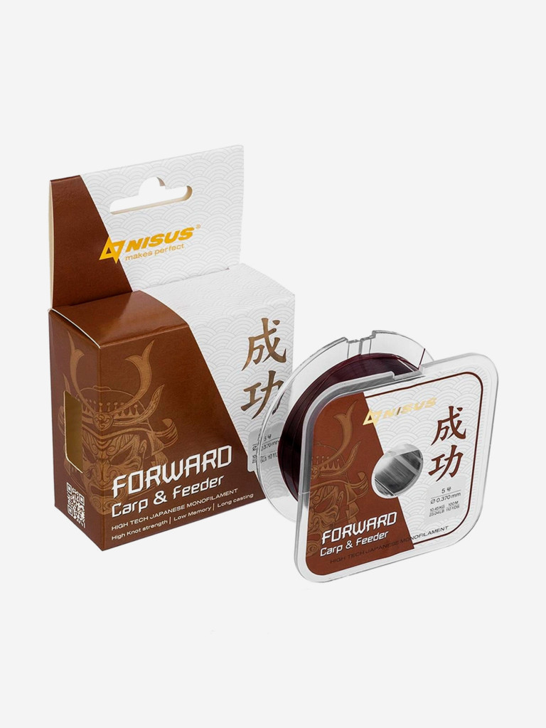 Леска для рыбалки Nisus FORWARD Carp&Feeder Nylon 0,370мм, 100м, 10,45кг, темно-коричневый
