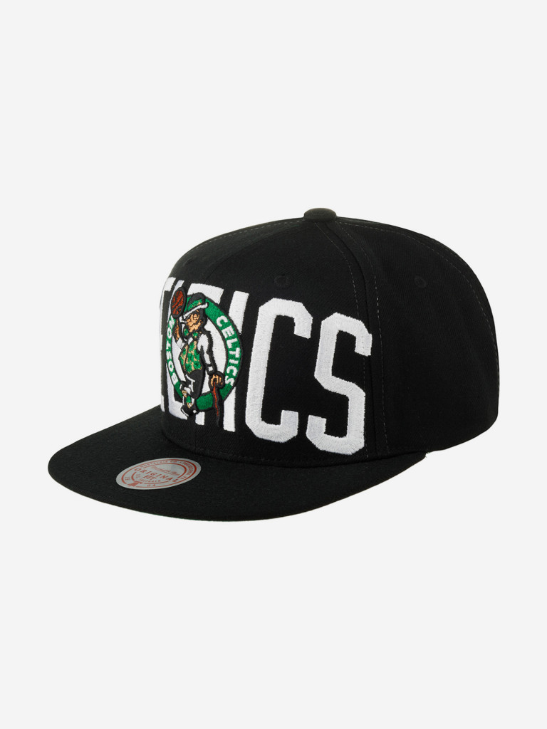 Бейсболка с прямым козырьком MITCHELL NESS HHSS7646-BCEYYPPPBLCK Boston Celtics NBA (черный)