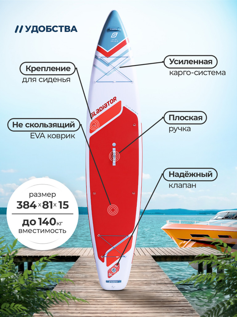Сап доска надувная Gladiator OR12.6T SC