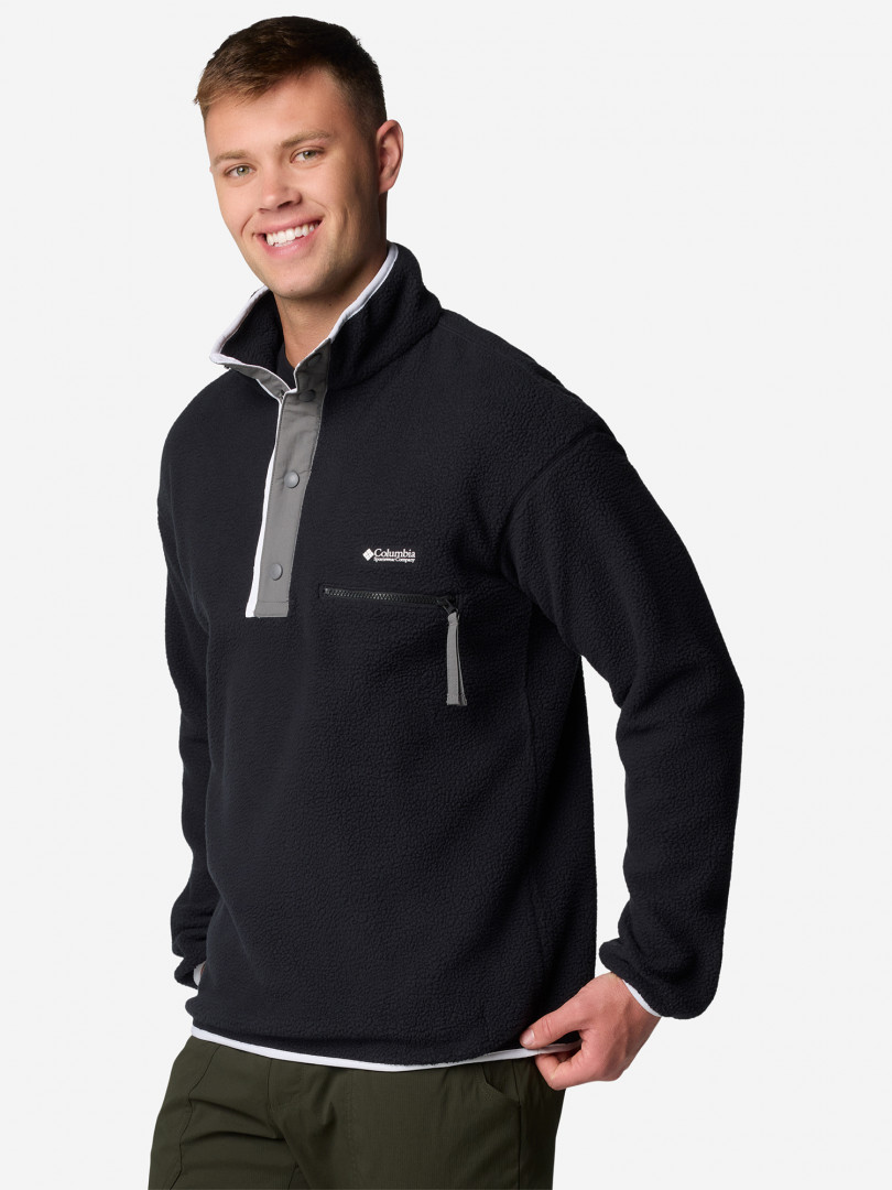 Джемпер флисовый мужской Columbia Helvetia II Half Snap Fleece 30965250299 Черный, размер 46, фото 4