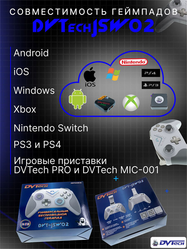Беспроводной геймпад DVTech JSW02