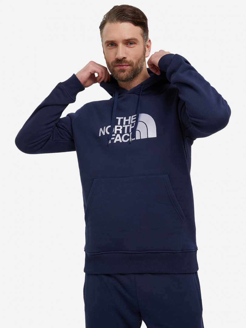 фото Худи мужская the north face drew peak, синий