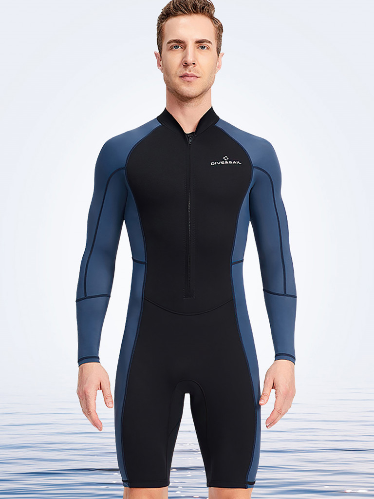 Гидрокостюм DIVE&SAIL мужской короткий из неопрена 1,5 мм и лайкры