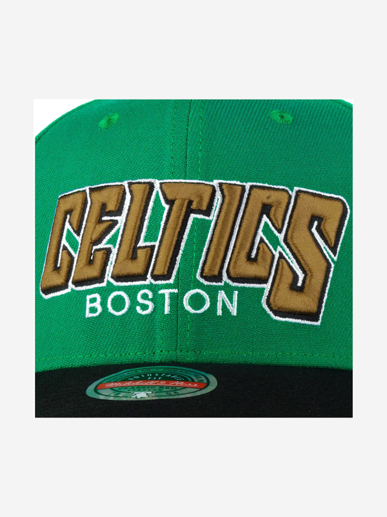 Бейсболка MITCHELL NESS HHSS4781-BCEYYPPPGREN Boston Celtics MLB (зеленый)