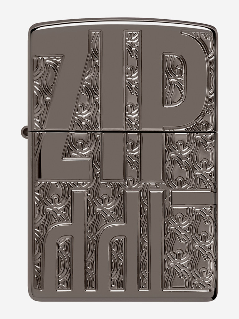 Зажигалка бензиновая ветроустойчивая Zippo Reverse Carve Black Ice