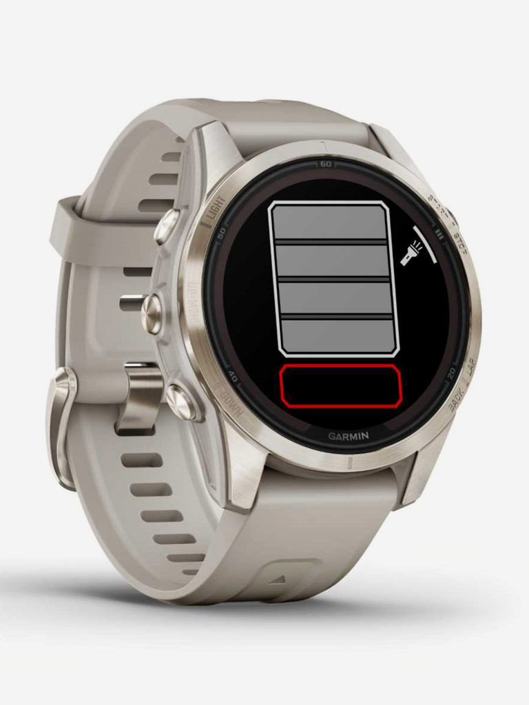 Спортивные часы Garmin FENIX 7S PRO Sapphire Solar золотистый корпус со светло-песочным ремешком