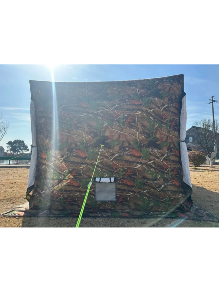 Зимняя палатка Terbo-Mir 2023 камуфляж (400х200 см) трехслойная мобильная баня для кемпинга и рыбалки