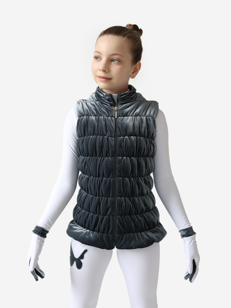 Жилетка для фигурного катания детская бархатная IceDress