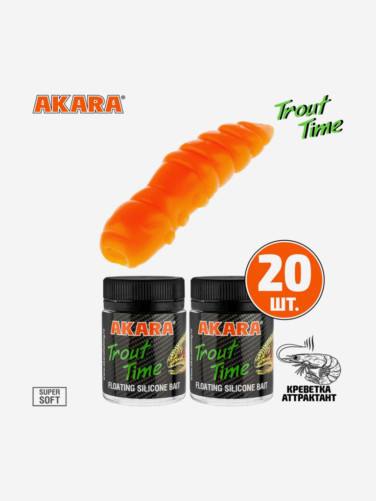 Силиконовая приманка Akara Trout Time TERMITE 1,5 Shrimp 100 (20 шт.)