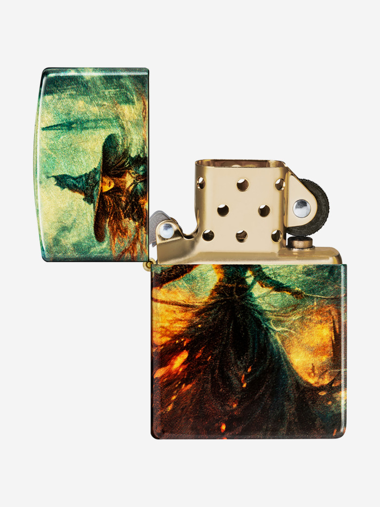 Зажигалка бензиновая ветроустойчивая Zippo Fire Mage 540 Tumbled Brass