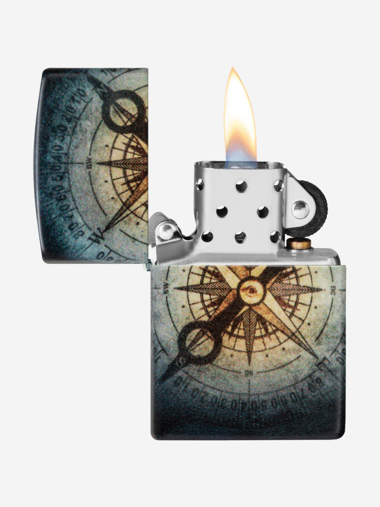 Зажигалка Zippo Compass Ghost Glow In The Dark Green
