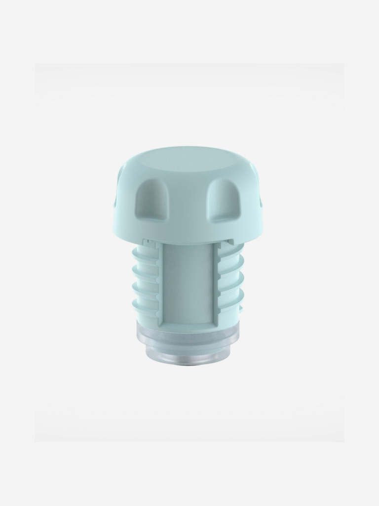Термос вакуумный для напитков BOBBER Flask 1 литр пробка с наливными каналами, тепло до 48 часов, голубой