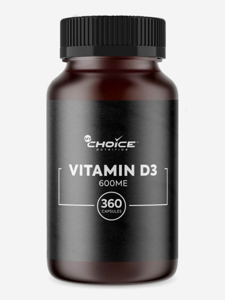 MyChoice Nutrition, БАД к пище Витамин D3 Холекальциферол капс (Vitamin D3 caps), 600МЕ, 260мг, 360