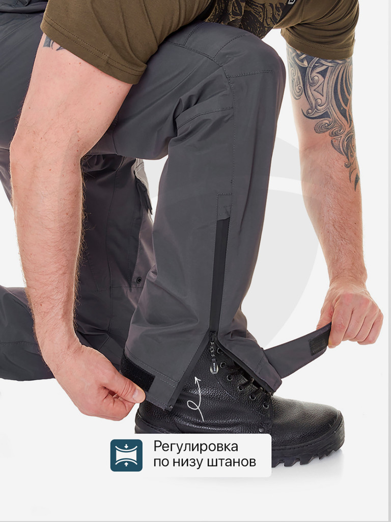 Костюм летний мембранный Тугур для рыбалки GRAYLING, серый