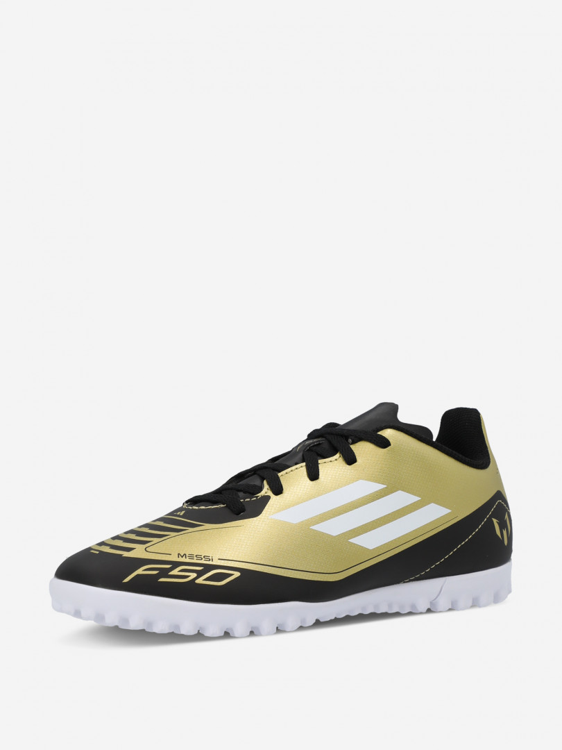 Бутсы для мальчиков adidas F50 Club TF J Messi 32134680299 Золотой, размер 32,29.5,34,35,28,33,31,36.5,37,37.5,33.5,35.5, фото 2