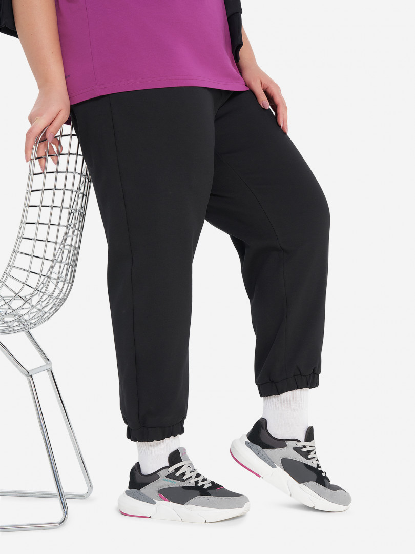 фото Брюки женские оверсайз demix, plus size, черный