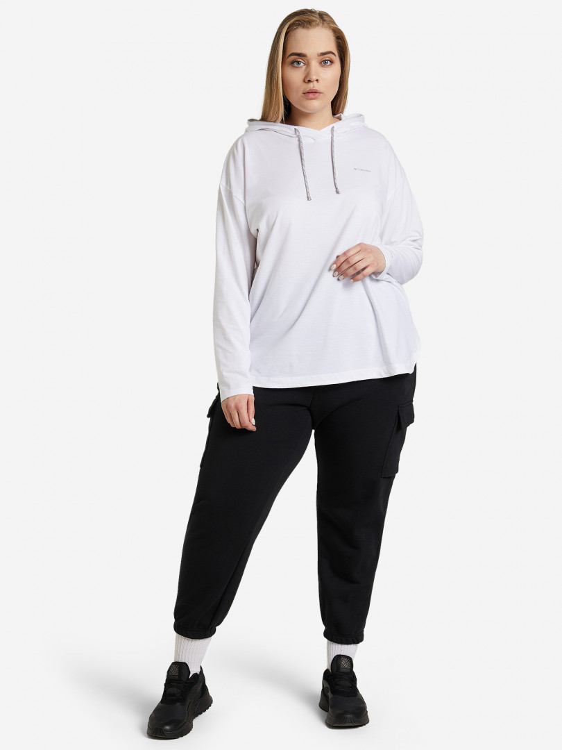 фото Джемпер женский columbia sun trek hooded pullover, plus size, белый