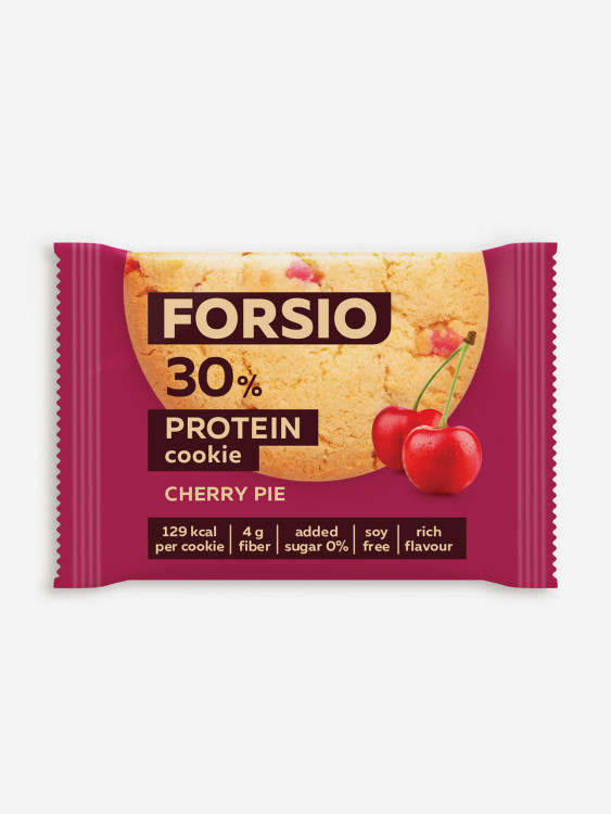 Протеиновое печенье Forsio со вкусом вишни, 40 г