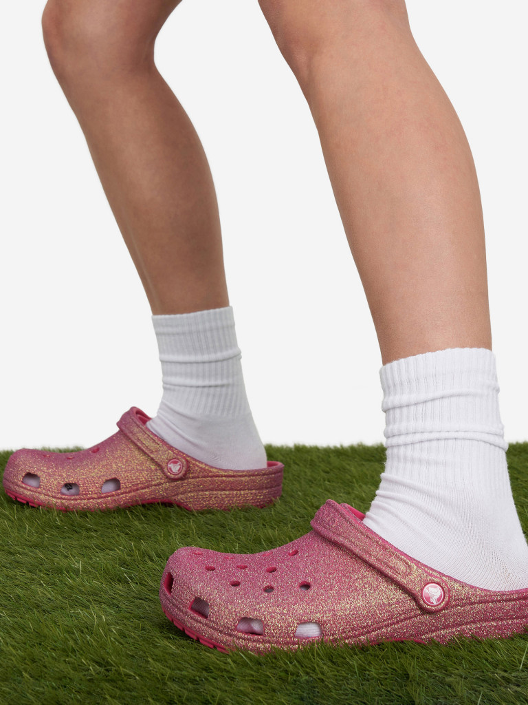 Сабо женские Crocs Classic Iridescent Glitter