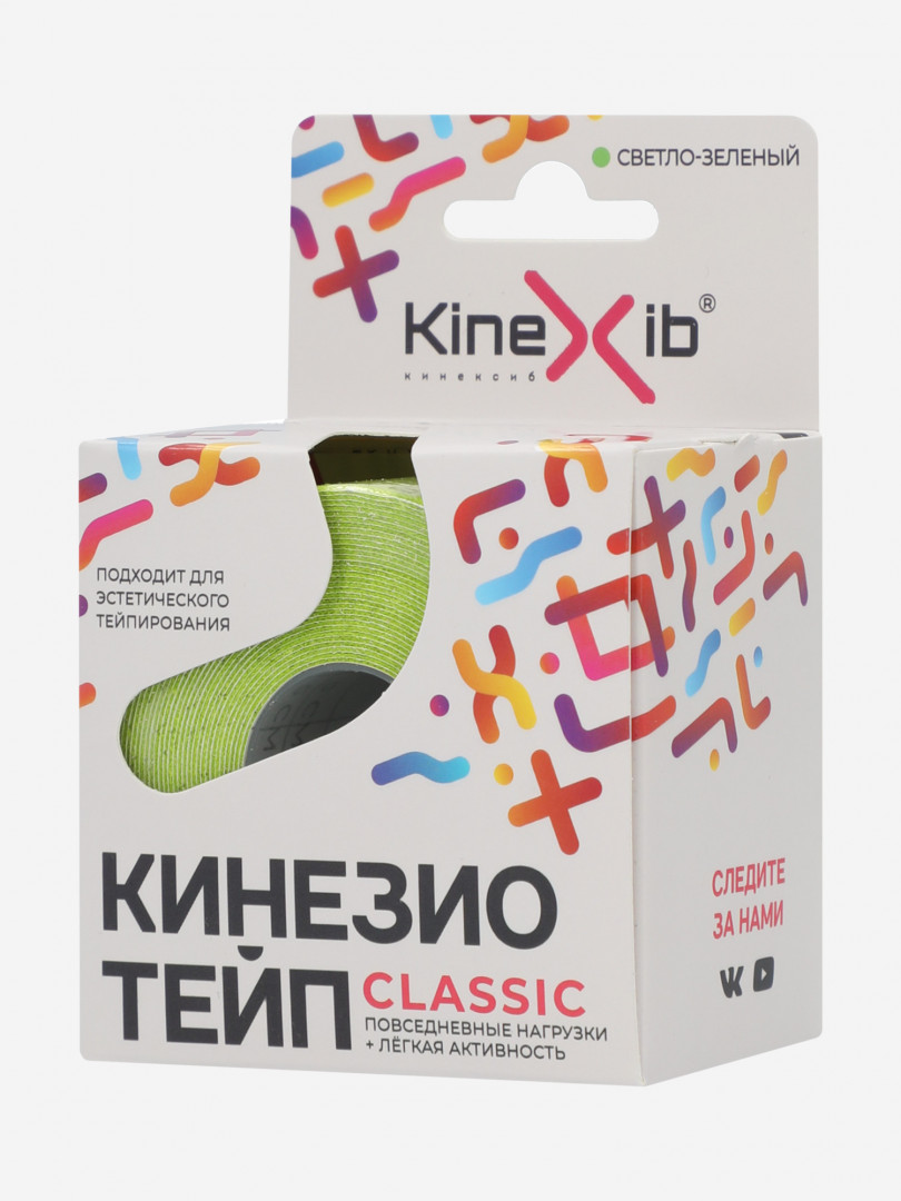 Кинезиотейп Kinexib Classic, светло-зеленый 19252530299 Зеленый, размер Без размера, фото 2