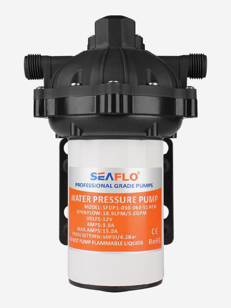 Помпа водоподающая SeaFlo мембранная, 12V, 18.9 л/мин, 4.2 BAR, 60 PSI