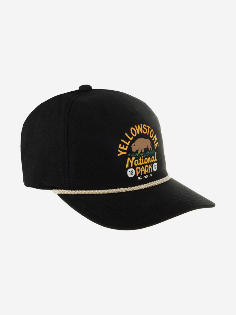 Бейсболка AMERICAN NEEDLE 23002A-YNP Yellowstone National Park Canvas Cappy (черный)