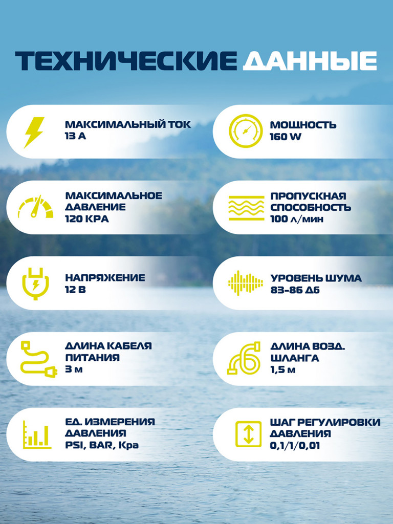 Электрический насос Marlin SA-120, насос для сапбордов, лодок пвх, матрасов, бассейнов