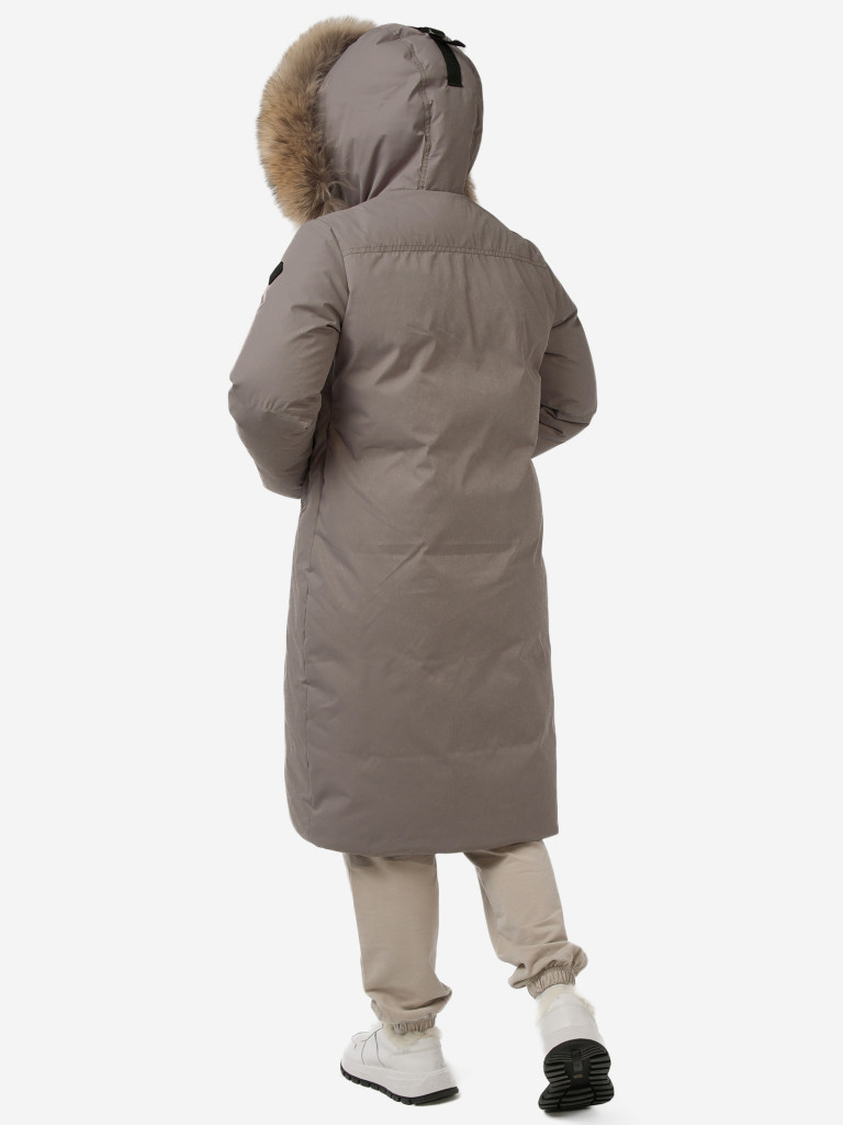 Пуховик женский удлиненный с мехом