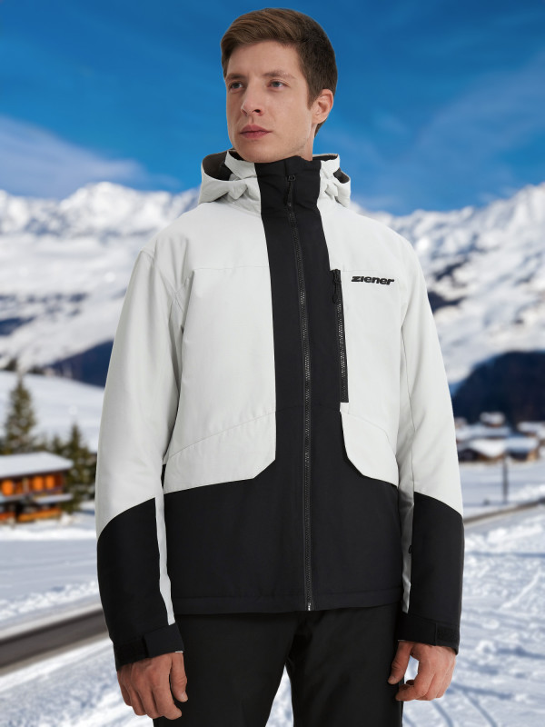 Куртка утепленная мужская Ziener Prexx арт. 245203 черный/оливковый цвет — купить за 6239 руб. со скидкой 70 %, отзывы в интернет-магазине Спортмастер