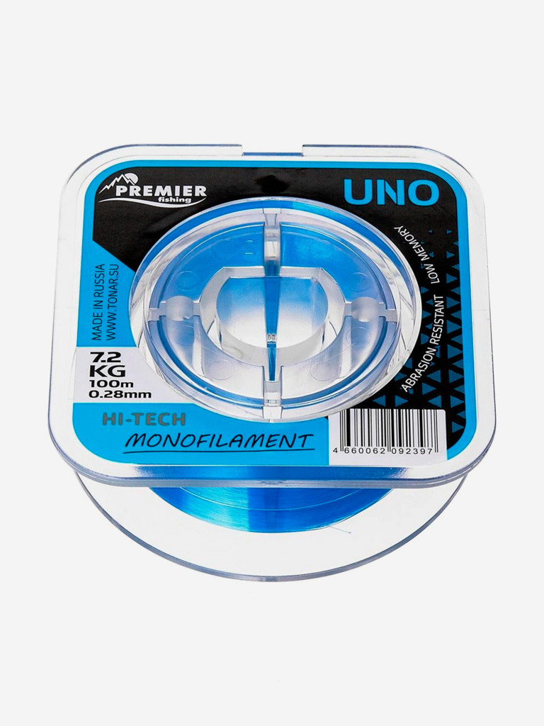 Леска для рыбалки Premier Fishing UNO Nylon 0,28мм, 100м, 7,2кг, голубой
