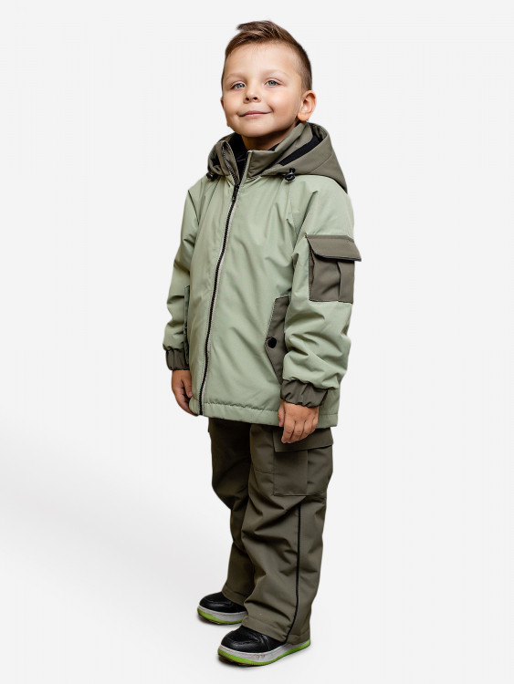 Комплект для мальчика со снудом batik Марио оливковый/хаки