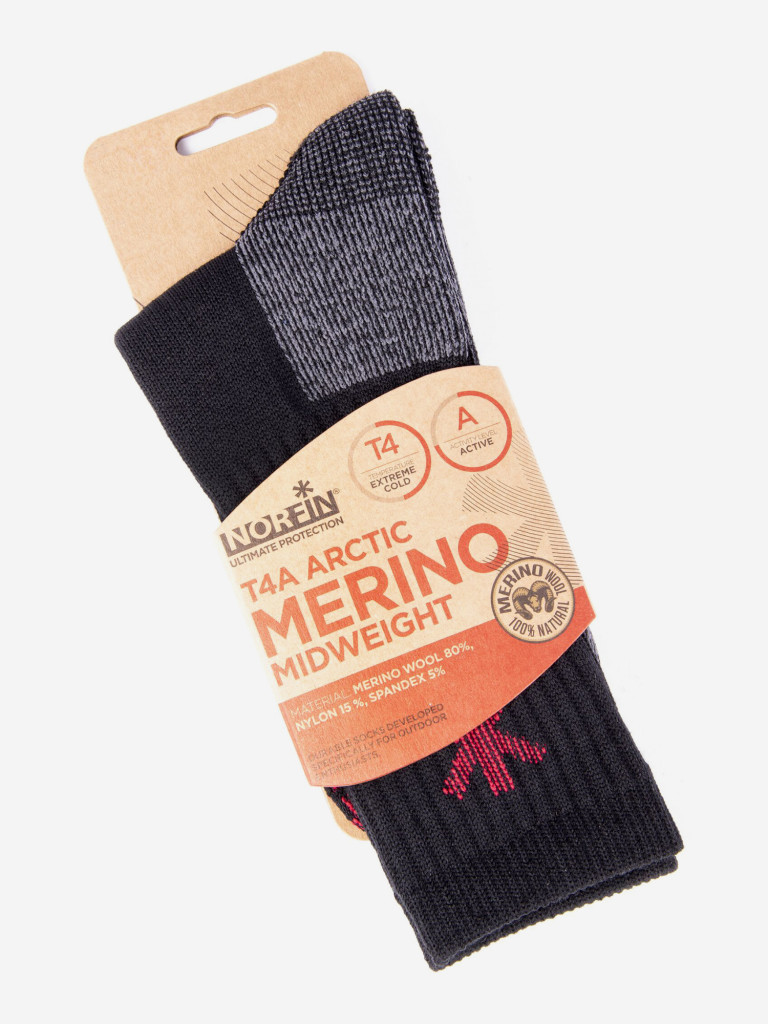 Термоноски Norfin T4A ARCTIC MERINO MIDWEIGHT для рыбалки и охоты