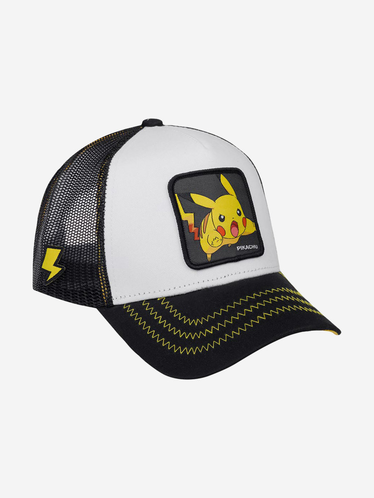Бейсболка с сеточкой CAPSLAB CL/PKM2/1/PIK5 Pokemon Pikachu (белый)