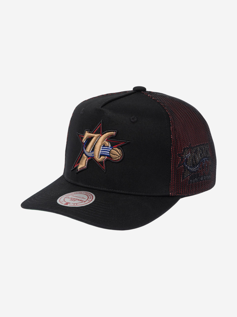 Бейсболка с сеточкой MITCHELL NESS HT11506-P76BLCK Philadelphia 76Ers NBA (черный)
