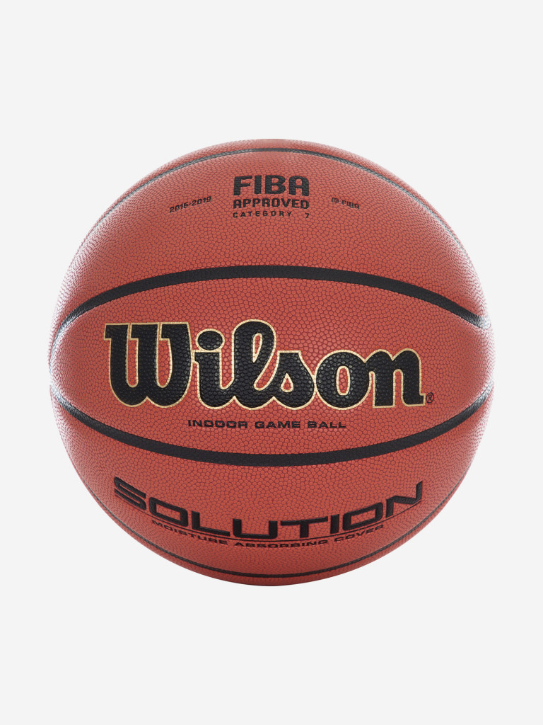 Мяч баскетбольный Wilson SOLUTION OFFICIAL GAME BALL — купить за 3849  рублей в интернет-магазине Спортмастер