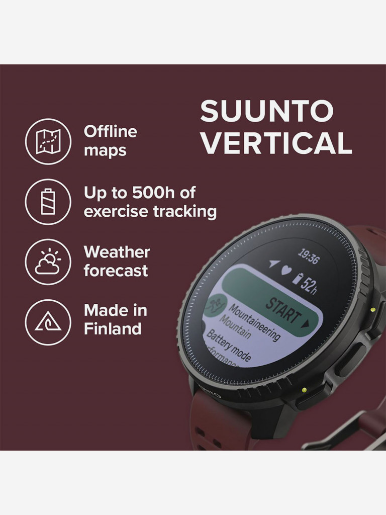 Спортивные умные часы SUUNTO VERTICAL Black Ruby