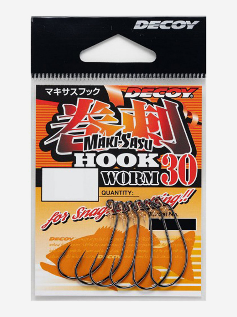 Крючок офсетный Decoy Worm 30 Makisasu Hook #6 (в упаковке 6 штук)