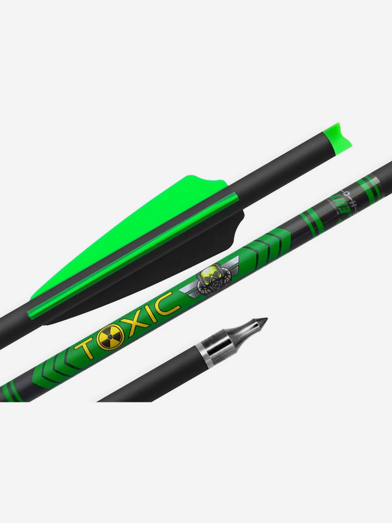 Стрела арбалетная микс карбон Centershot Toxic 16" Half Moon Nock