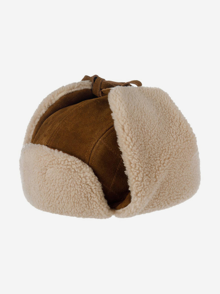Шапка-ушанка STETSON 9297302 BOMBER CAP CALF SPLIT (коричневый)