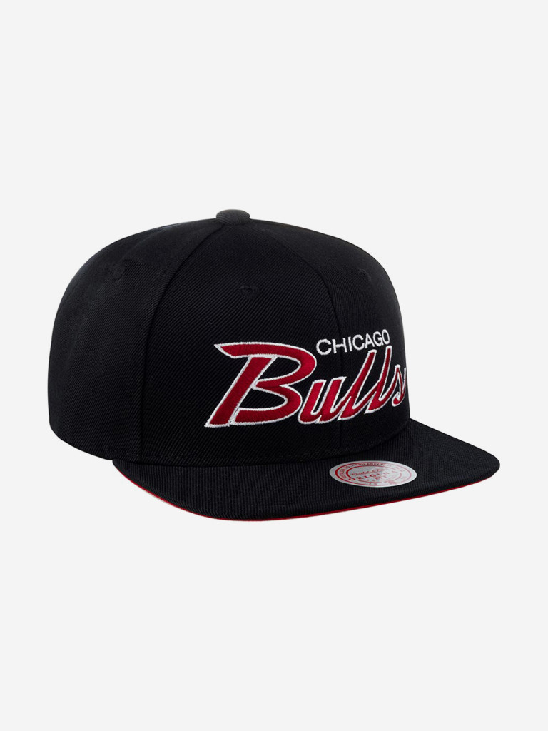 Бейсболка с прямым козырьком MITCHELL NESS HHSS3280-CBUYYPPPBLCK Chicago Bulls NBA (черный)