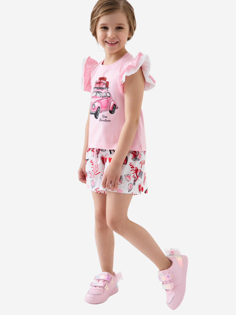 Комплект для девочек: футболка, шорты PlayToday