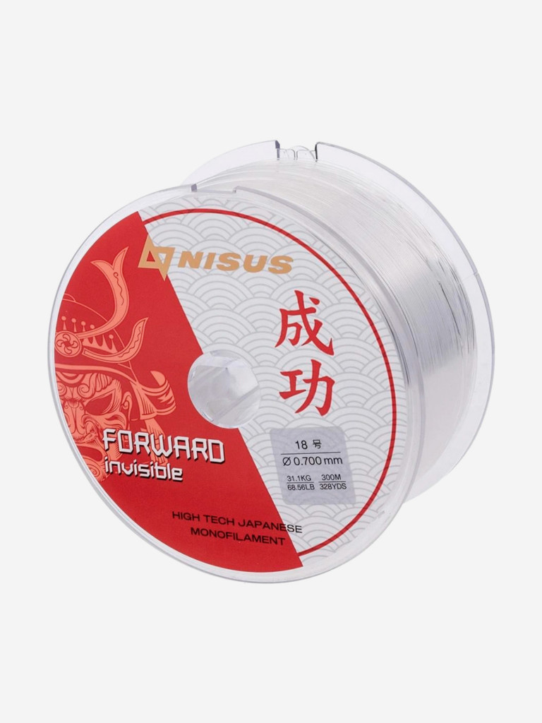Леска для рыбалки Nisus FORWARD Invisible Nylon 0,70мм, 300м, 31,10кг, прозрачный
